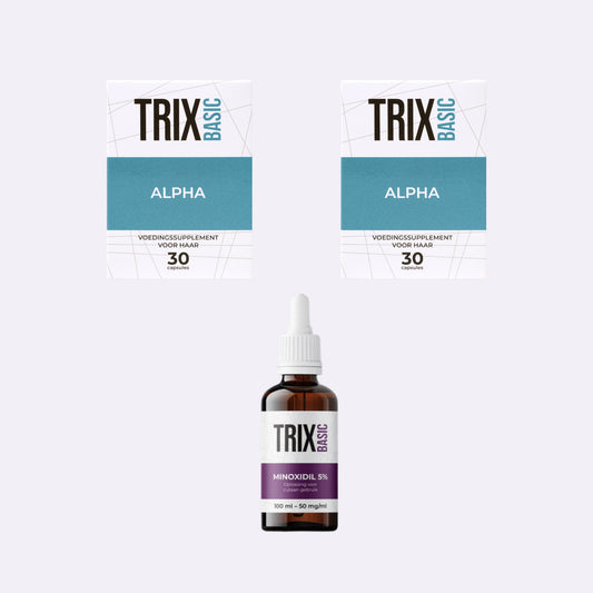 TRIX Basic Alpha Intensive Start Program - 2-Month AGA Starter Protocol - With Minoxidil