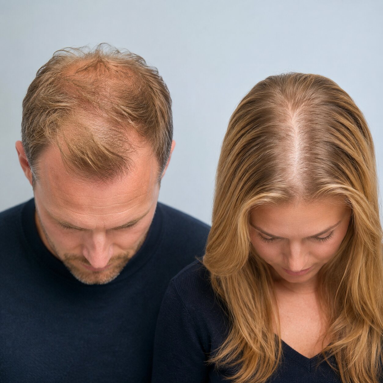 Geleidelijke patroonverdunning bij alopecia androgenetica