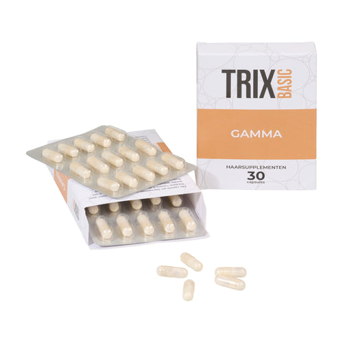 TRIX Basic Gamma packaging with blister and capsules